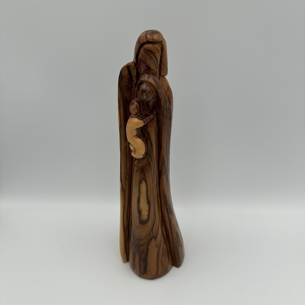Holy Family Hand Carved Olive Wood Baby Jesus Mary Joseph Statue Christmas